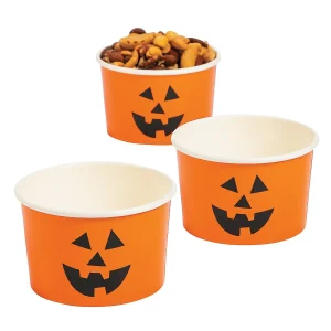 Jack-O'-Lantern Disposable Paper Snack Cups - 25 Pc.<Oriental Trading Sale