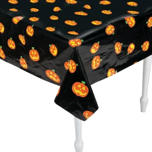 Jack-O'-Lantern Plastic Tablecloth Roll<Oriental Trading Cheap