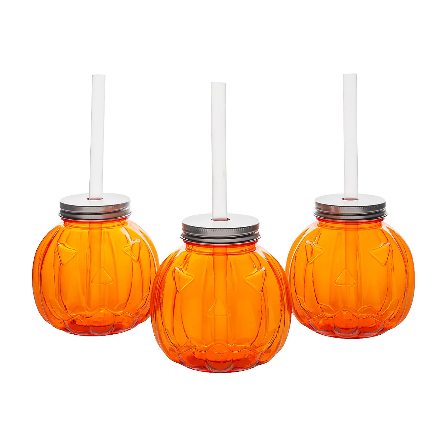 jackolanternshaped_reusab_0.webp Jack-O'-Lantern-Shaped Reusable Bpa-Free Plastic Cups With Lids & Straws - 12 Ct.<Oriental Trading Best