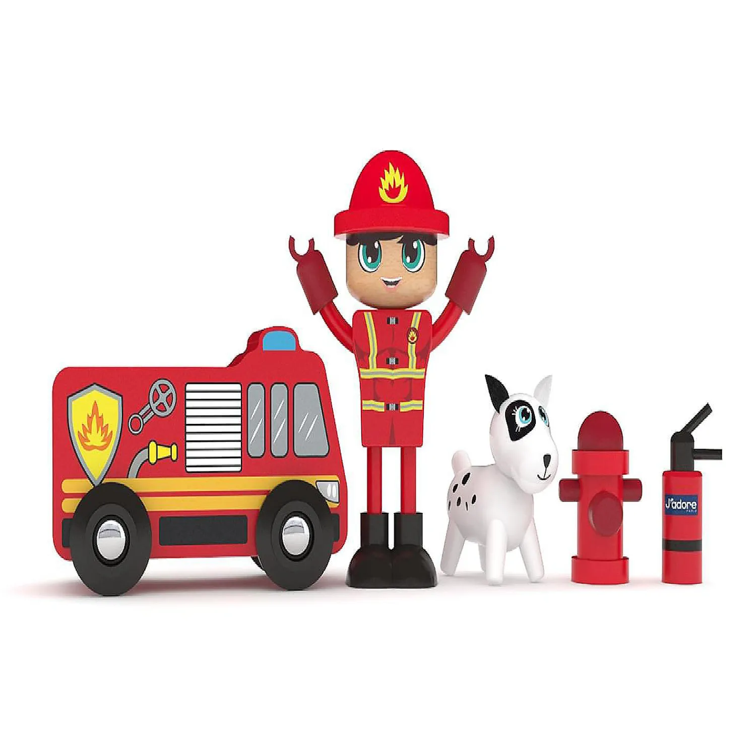 jadore_firefighter_zac_na_0.webp Oriental Trading Play Sets*J'Adore Firefighter Zac Natural Wooden Toy Playset