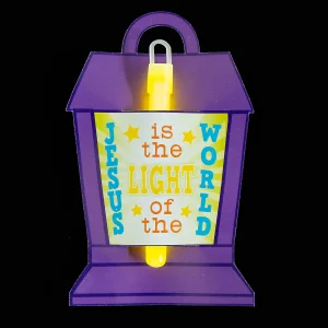 Oriental Trading Glow Sticks*Jesus Is The Light Glow Sticks With Lantern Card - 12 Pc.