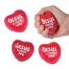 Oriental Trading Stress Balls & Toys*Jesus Loves You Heart Stress Toys - 12 Pc.