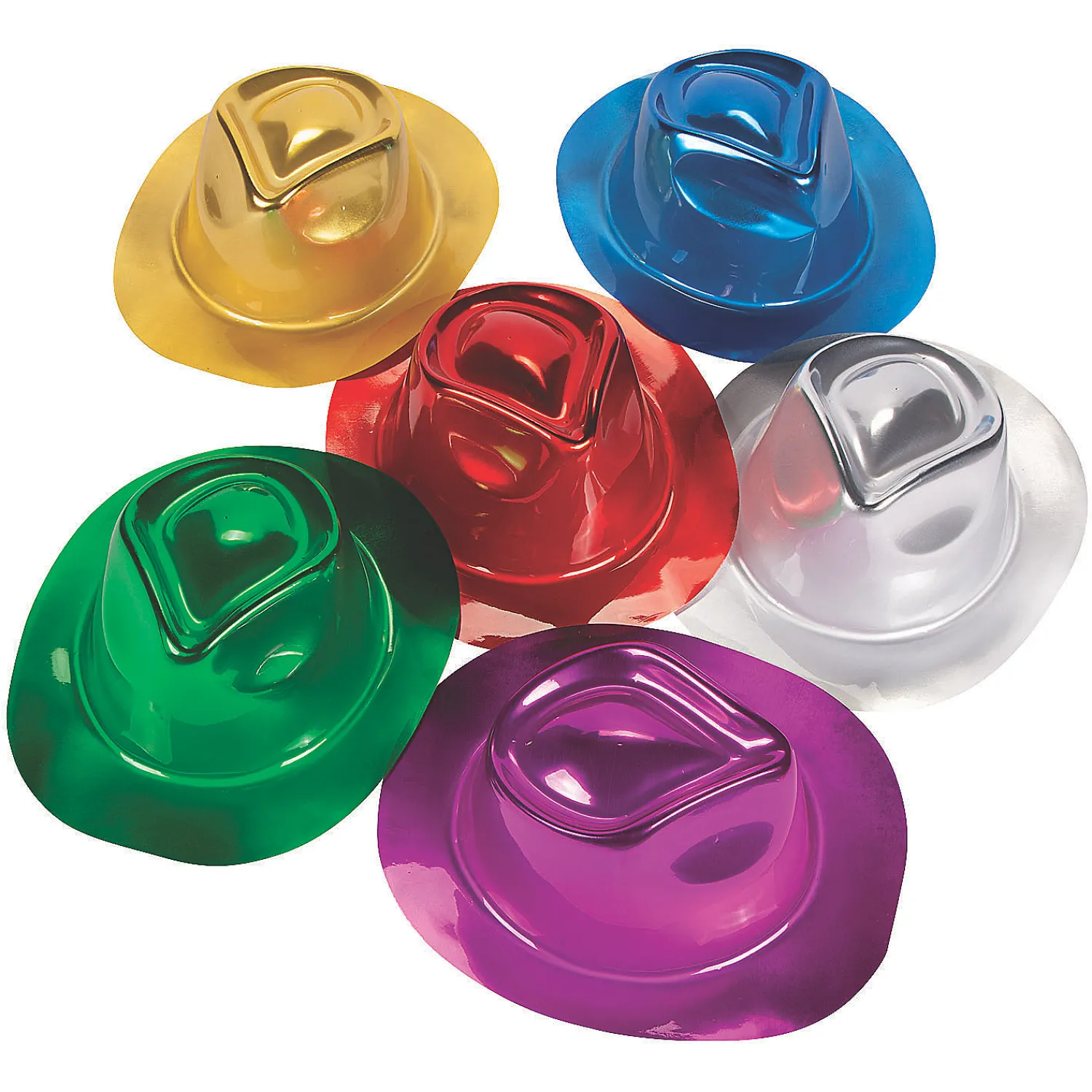 kids_metallic_fedora_hat__0.webp Oriental Trading Pretend Play*Kid‘S Metallic Fedora Hat Assortment - 24 Pc.