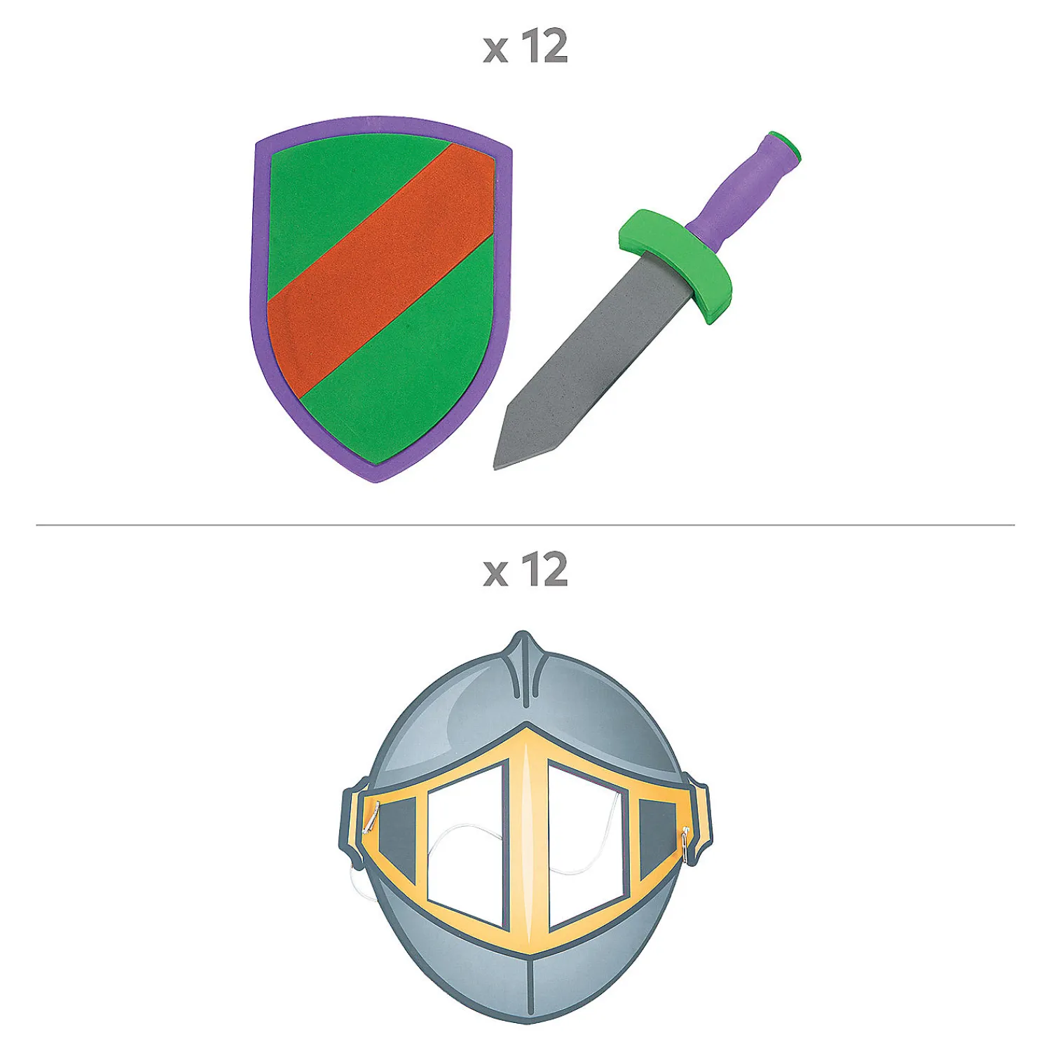 kingdom_vbs_knight_access_1.webp Oriental Trading Pretend Play*Kingdom Vbs Knight Accessory Kit For 12