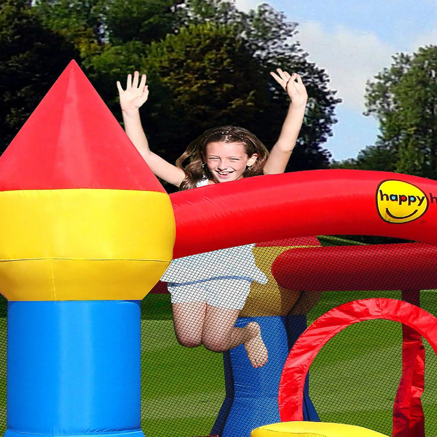 kingtoys_happy_hop_castle_2.webp Kingtoys Happy Hop Castle Bouncer With Slide<Oriental Trading Best Sale
