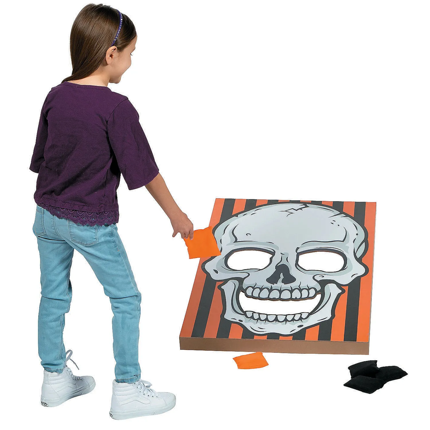 large_halloween_skull_bea_1.webp Large Halloween Skull Bean Bag Toss Game<Oriental Trading Online
