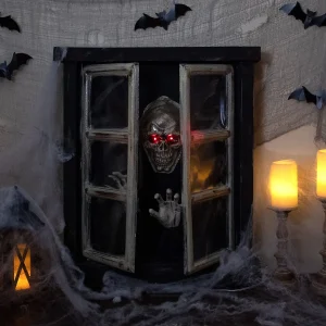 29" Lighted And Animated Opening Window Halloween Decoration<Oriental Trading Clearance