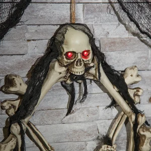 16.5" Lightup Skeleton Halloween Wreath<Oriental Trading Flash Sale
