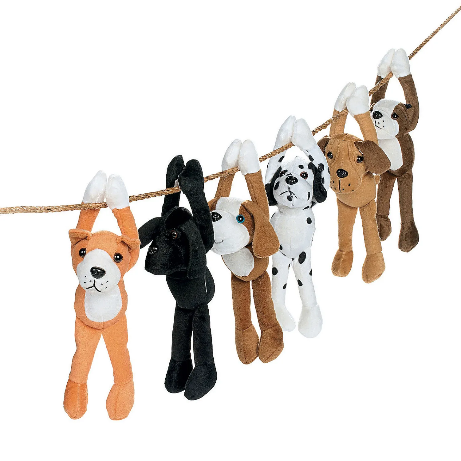 long_arm_black_white__bro_0.webp Oriental Trading Stuffed Animals & Plush Toys*Long Arm Black, White & Brown Stuffed Dogs - 12 Pc.