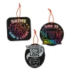 Magic Color Scratch Religious Halloween Ornaments – 24 Pc.<Oriental Trading Sale