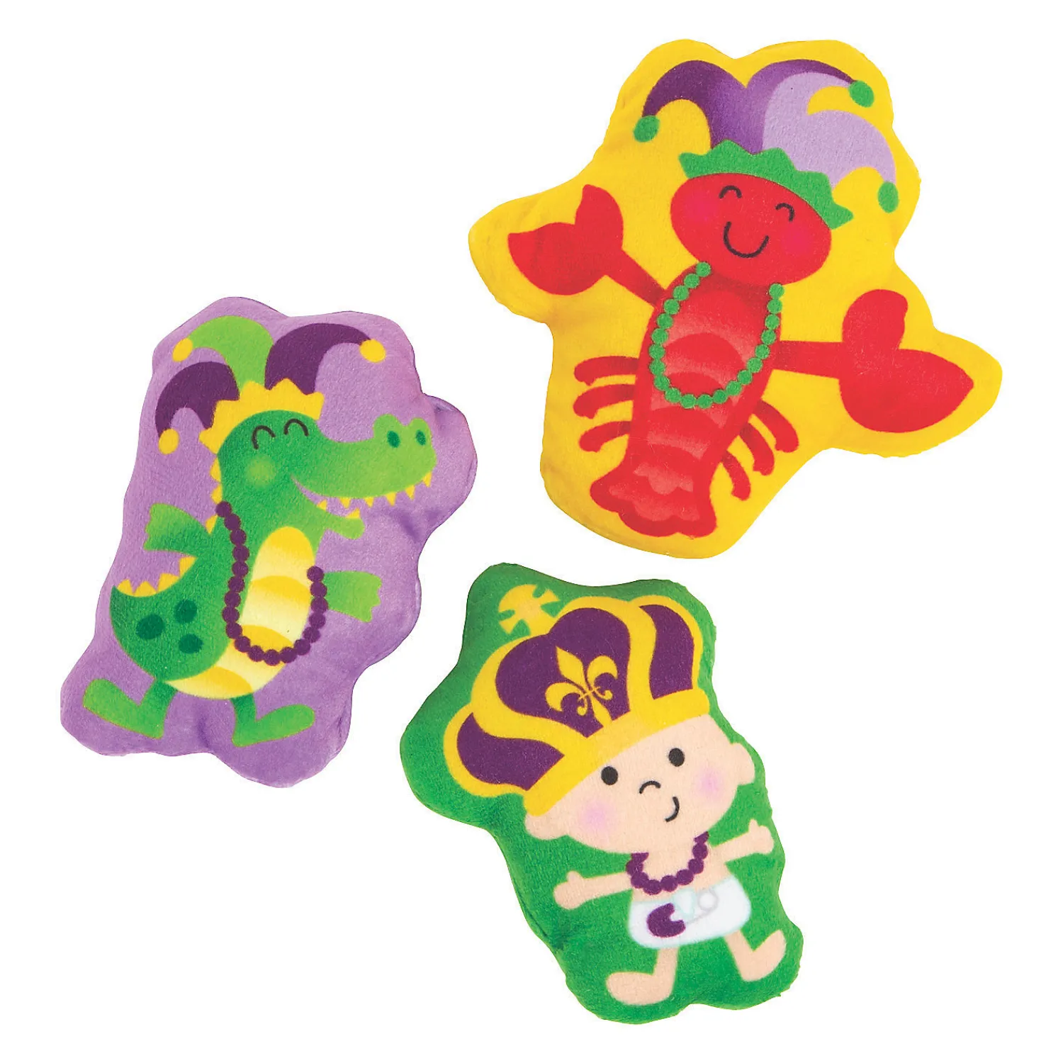 mardi_gras_colorful_stuff_0.webp Oriental Trading Stuffed Animals & Plush Toys*Mardi Gras Colorful Stuffed Characters - 12 Pc.
