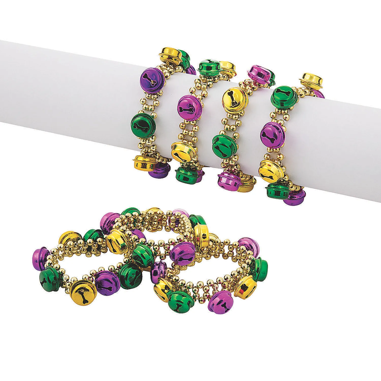 mardi_gras_jingle_bell_br_0.webp Oriental Trading Bracelets*Mardi Gras Jingle Bell Bracelets - 12 Pc.
