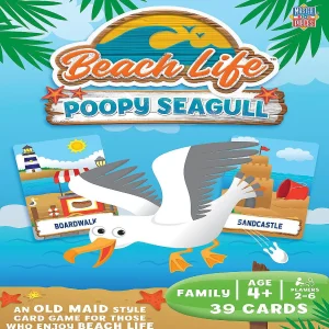 Oriental Trading Playing Cards*Masterpieces Licensed Kids Games - Beach Life - Seagull Poop Card Game For Kids & Family