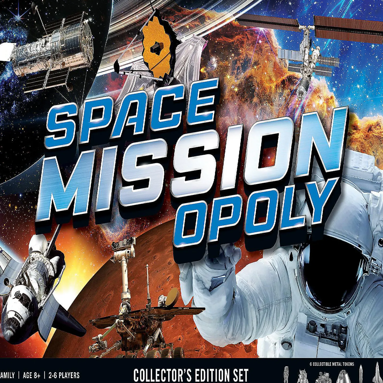 masterpieces_opoly_board__0.webp Oriental Trading Games*Masterpieces Opoly Board Games - Space Mission Opoly - For Adults, Kids, & Family