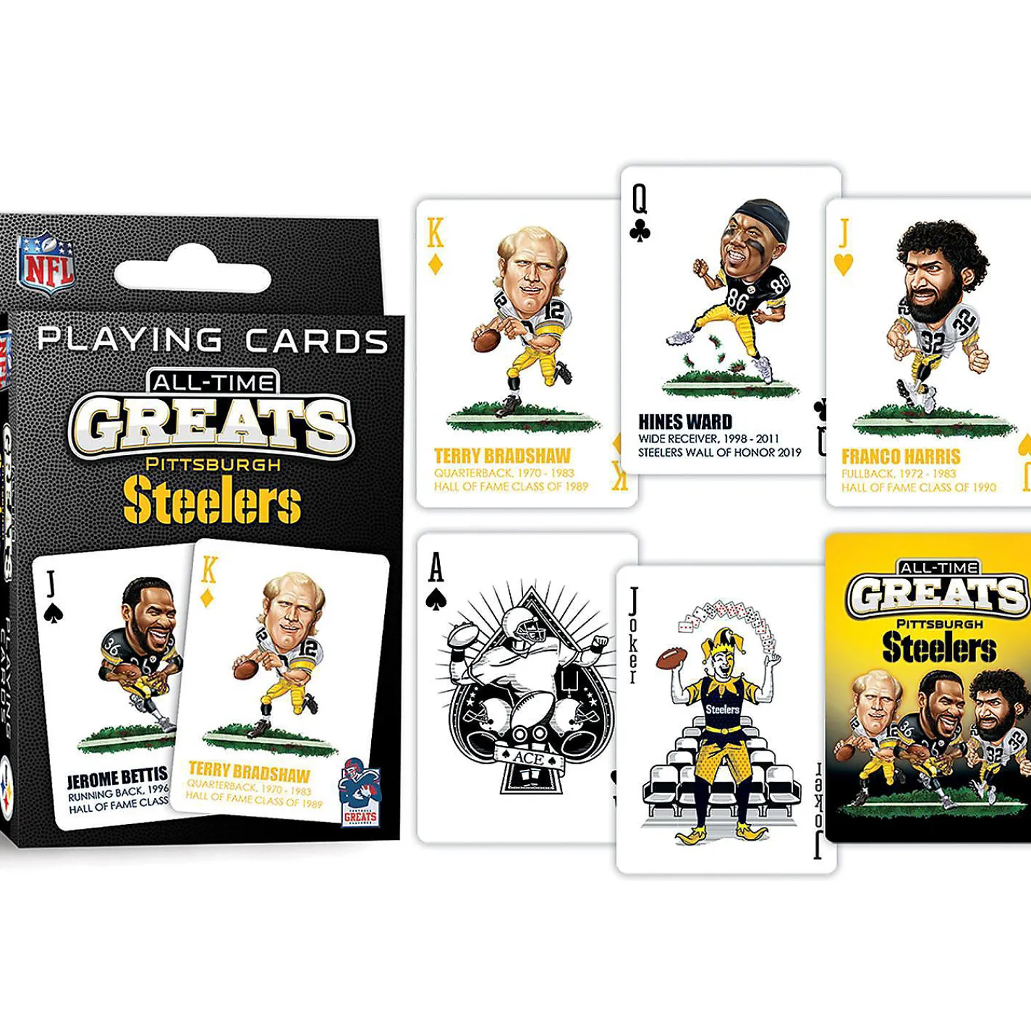 masterpieces_pittsburgh_s_3.webp Oriental Trading Playing Cards*Masterpieces Pittsburgh Steelers All-Time Greats Playing Cards