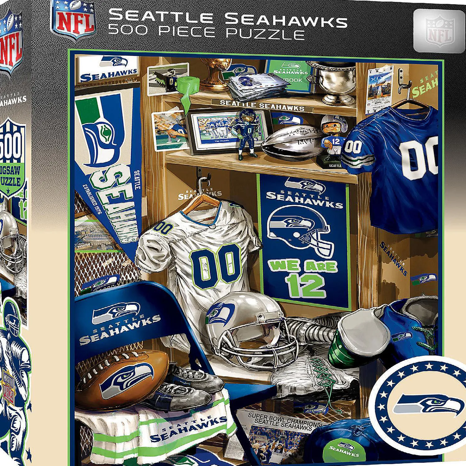masterpieces_seattle_seah_0-1.webp Oriental Trading Puzzles*Masterpieces Seattle Seahawks Locker Room 500 Piece
