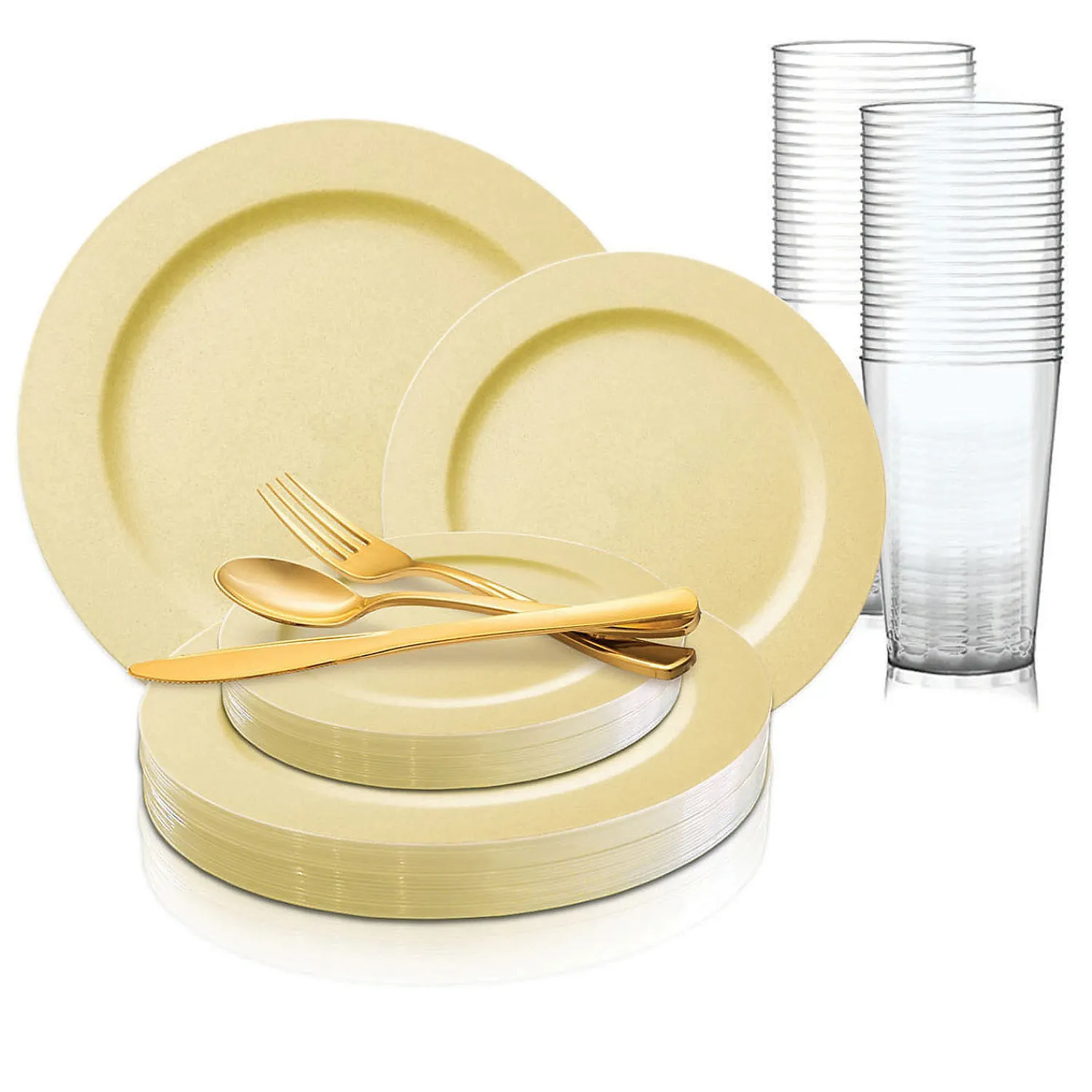 matte_bright_yellow_round_0-1.webp Matte Bright Yellow Round Disposable Plastic Dinnerware Value Set (20 Settings)<Oriental Trading Flash Sale