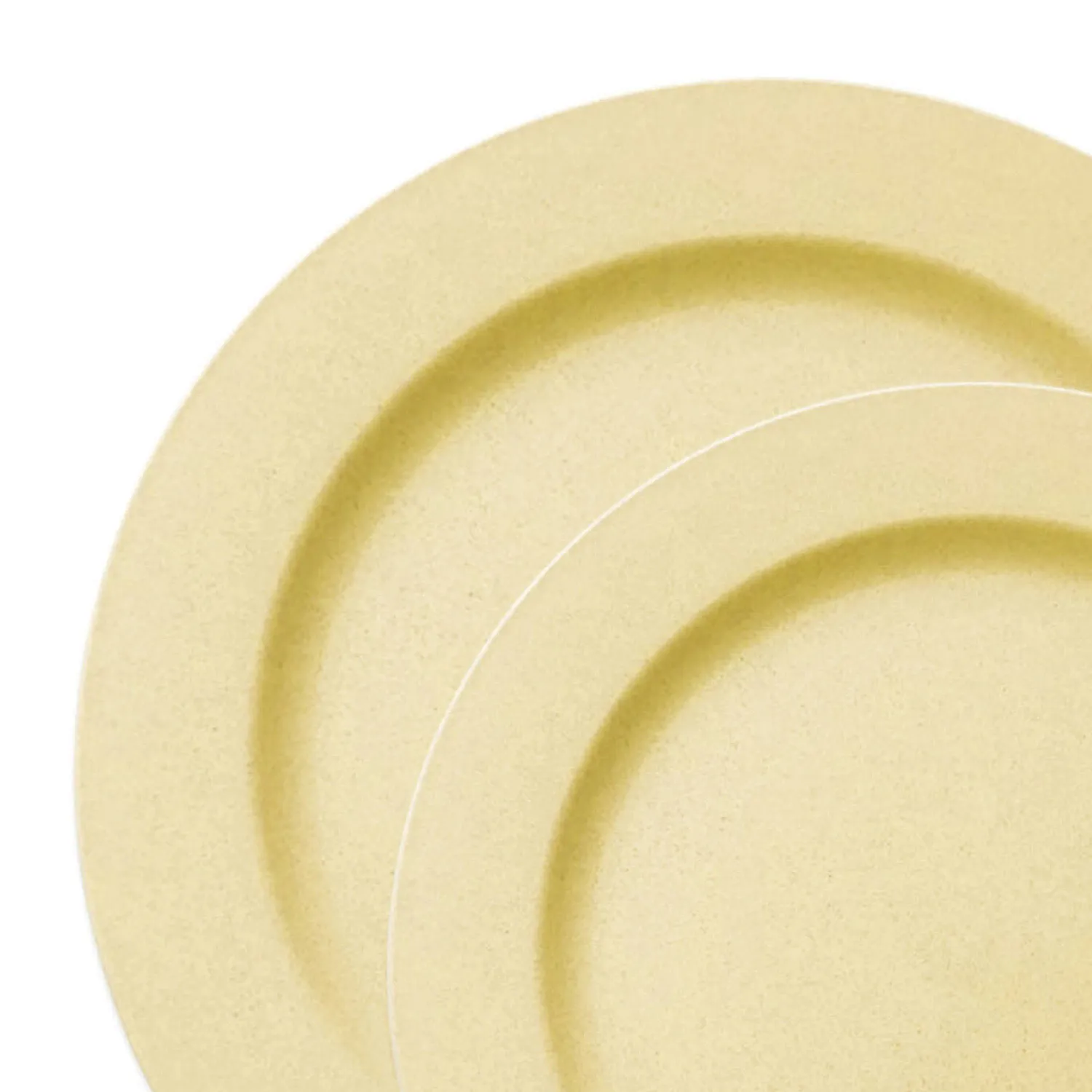 matte_bright_yellow_round_0.webp Matte Bright Yellow Round Disposable Plastic Dinnerware Value Set (40 Dinner Plates + 40 Salad Plates)<Oriental Trading Fashion