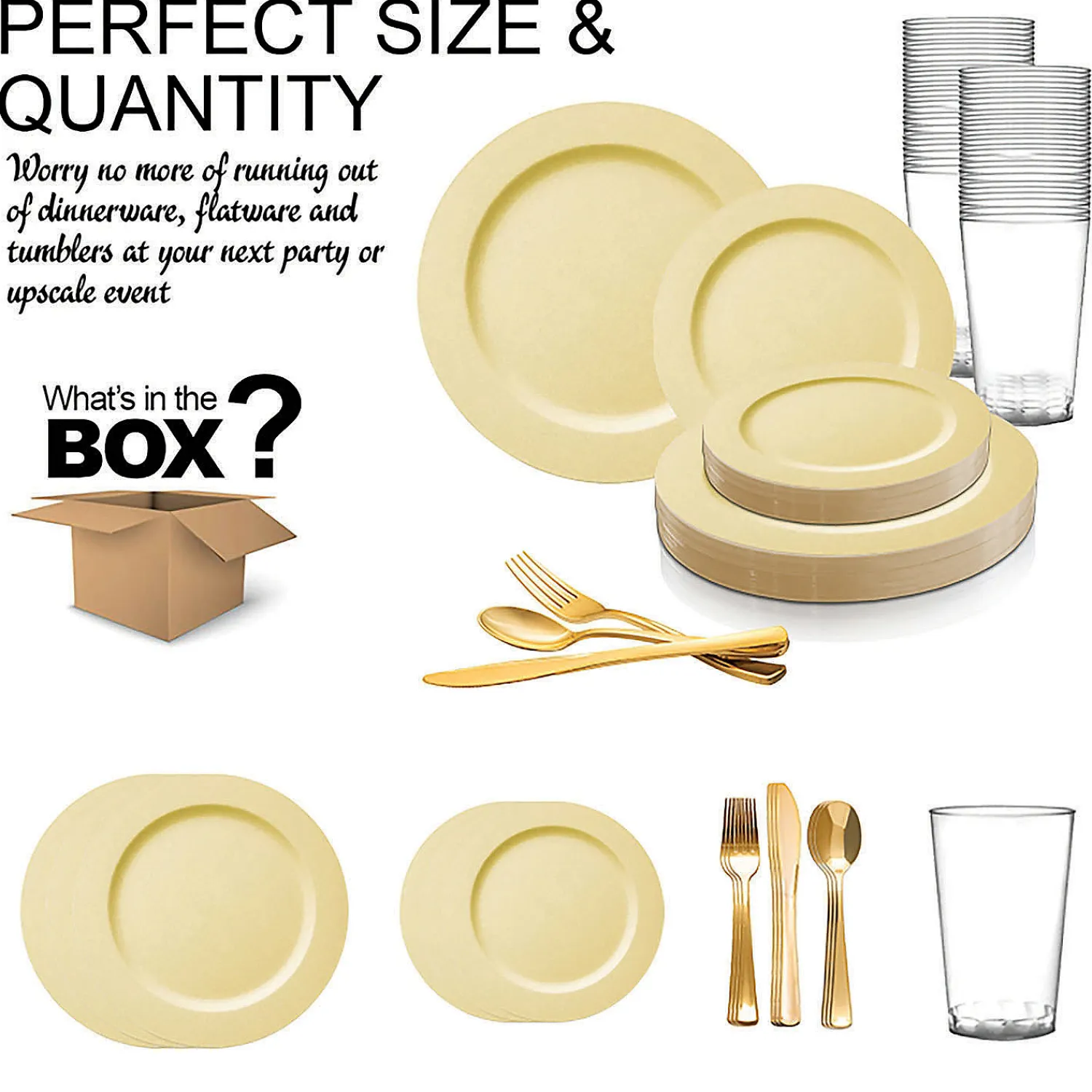 matte_bright_yellow_round_3-1.webp Matte Bright Yellow Round Disposable Plastic Dinnerware Value Set (20 Settings)<Oriental Trading Flash Sale