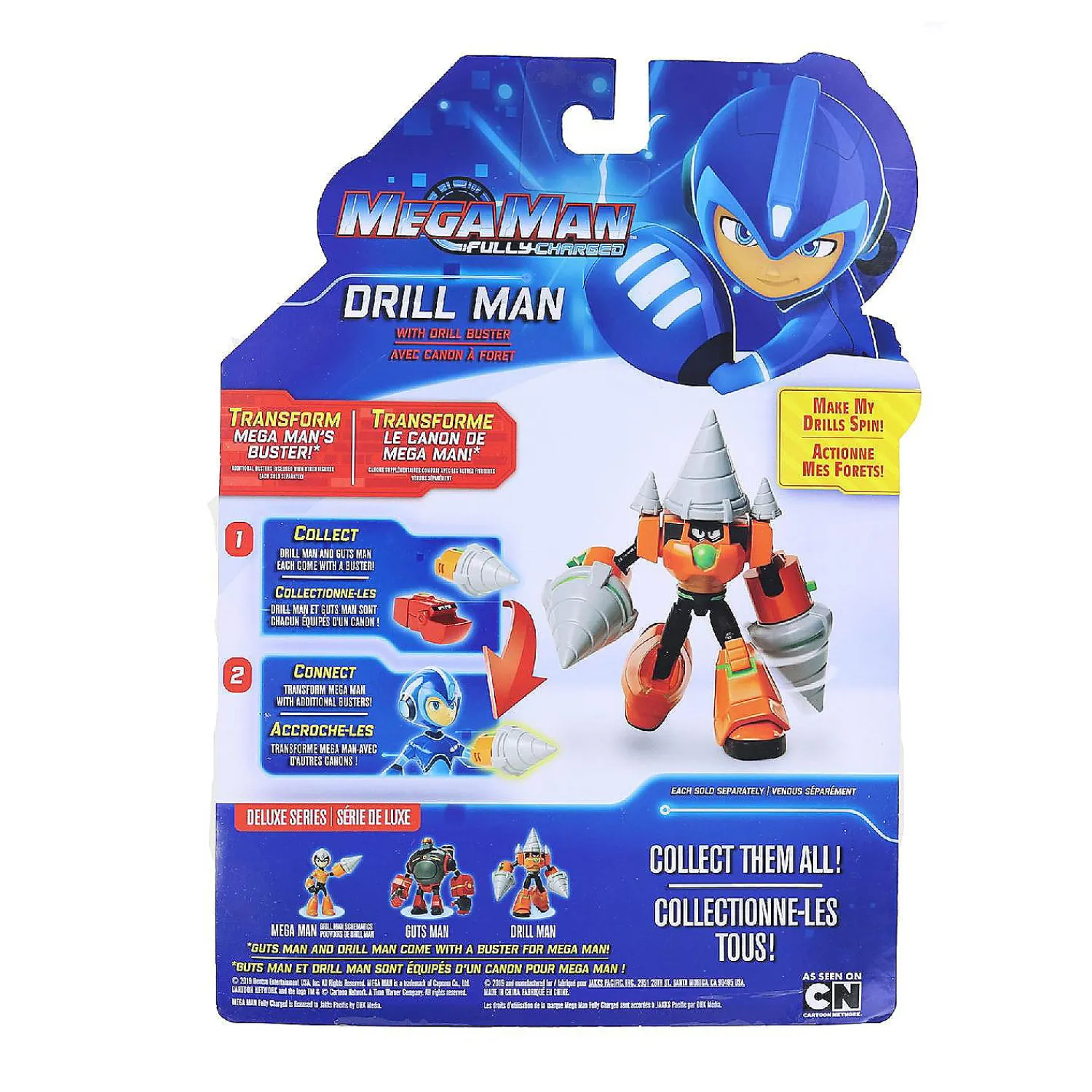 mega_man_fully_charged__i_1.webp Oriental Trading Character Toys*Mega Man Fully Charged 7 Inch Action Figure Deluxe Drill Man