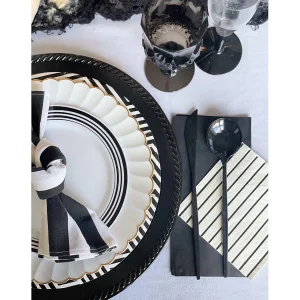 Metallic Stripe Beverage Napkins - 32 Pc.<Oriental Trading Best
