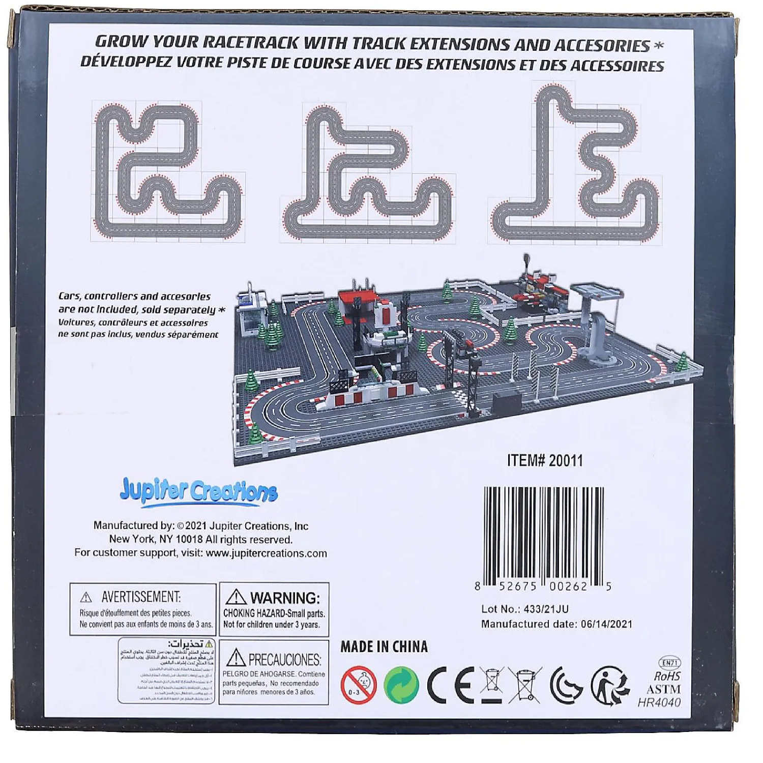 micro_slot_racing_piece_t_1.webp Oriental Trading Toy Cars*Micro Slot Racing 4-Piece Track Extension 2 Curve 2 Straight