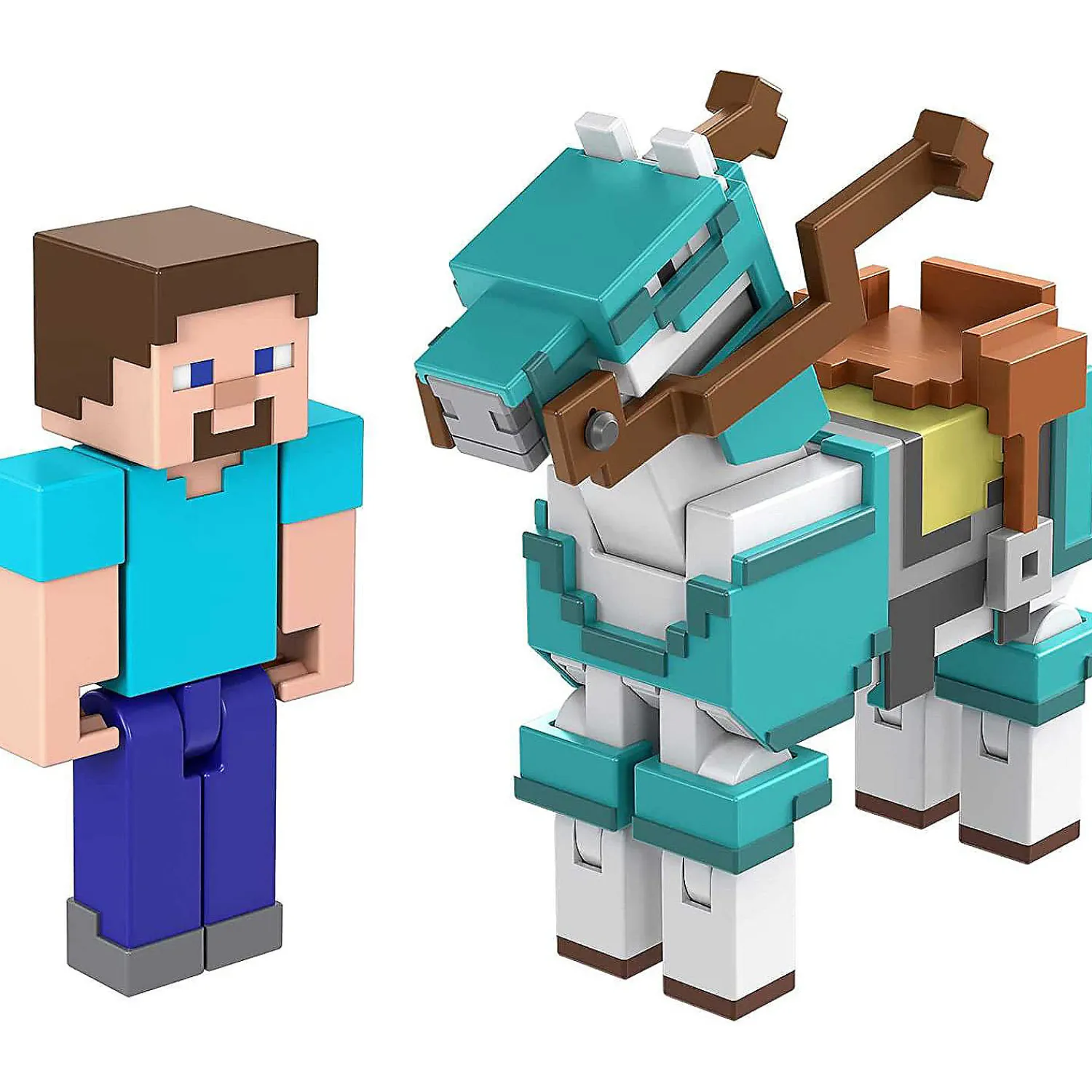 minecraft_inch_steve_and__0.webp Oriental Trading Character Toys*Minecraft 3.25-Inch Steve And Armored Horse Action Figure 2-Pack