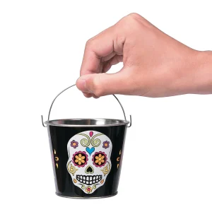 Mini Neon Day Of The Dead Pails - 12 Pc.<Oriental Trading Shop