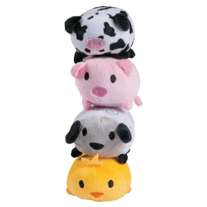 Oriental Trading Stuffed Animals & Plush Toys*Mini Roly-Poly Cow, Pig, Chick, Lamb Farm Stuffed Animals - 12 Pc.