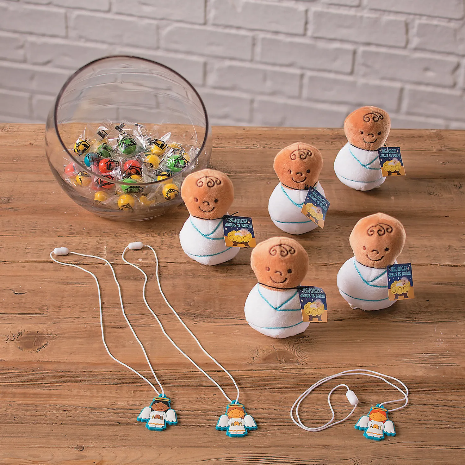 mini_stuffed_baby_jesus_w_1.webp Oriental Trading Stuffed Animals & Plush Toys*Mini Stuffed Baby Jesus With Card - 12 Pc.