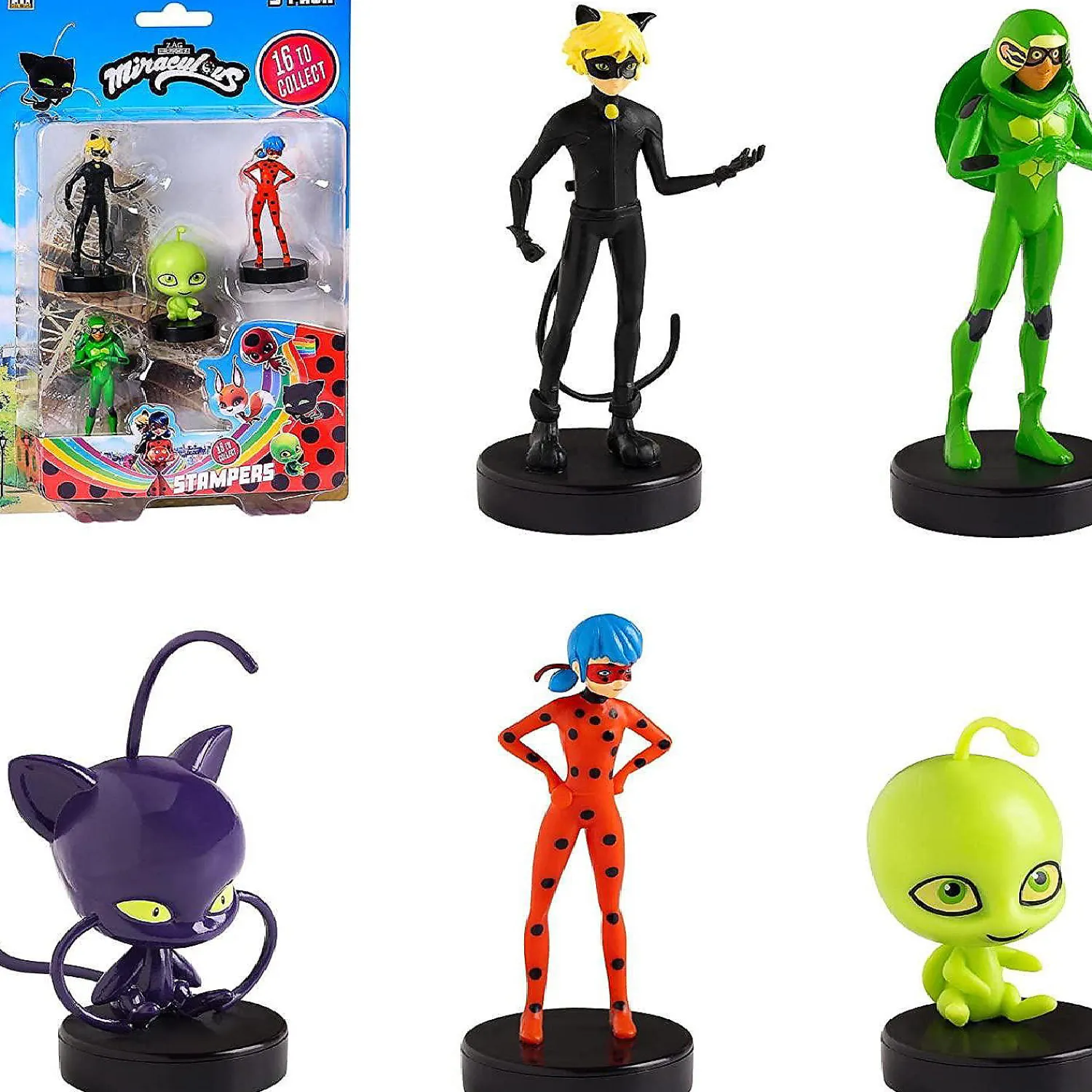 miraculous_ladybug_stamps_0.webp Oriental Trading Character Toys*Miraculous Ladybug Stamps 5Pk Cat Nior Party Favors Stampers Figure Set Pmi International