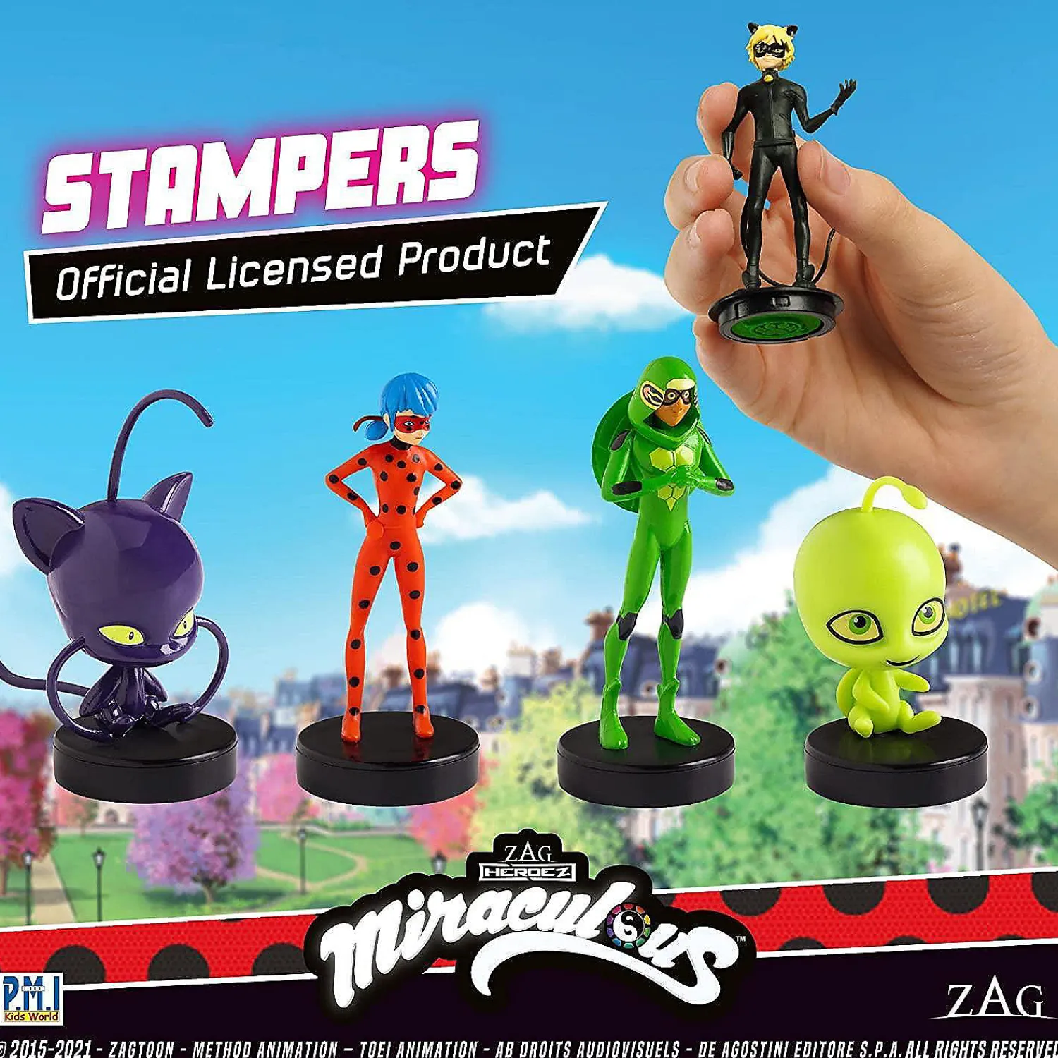 miraculous_ladybug_stamps_1.webp Oriental Trading Character Toys*Miraculous Ladybug Stamps 5Pk Cat Nior Party Favors Stampers Figure Set Pmi International