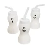 Molded Ghost Bpa-Free Plastic Cups With Lids & Straws - 12 Ct.<Oriental Trading Discount