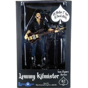 Oriental Trading Character Toys*Motorhead Lemmy Kilmister Deluxe Figure Rickenbacker Guitar Dark Wood