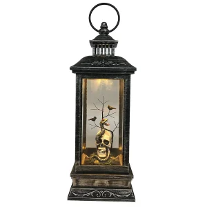 Northlight 11" Led Lighted Halloween Lantern With A White Skull Head<Oriental Trading Store