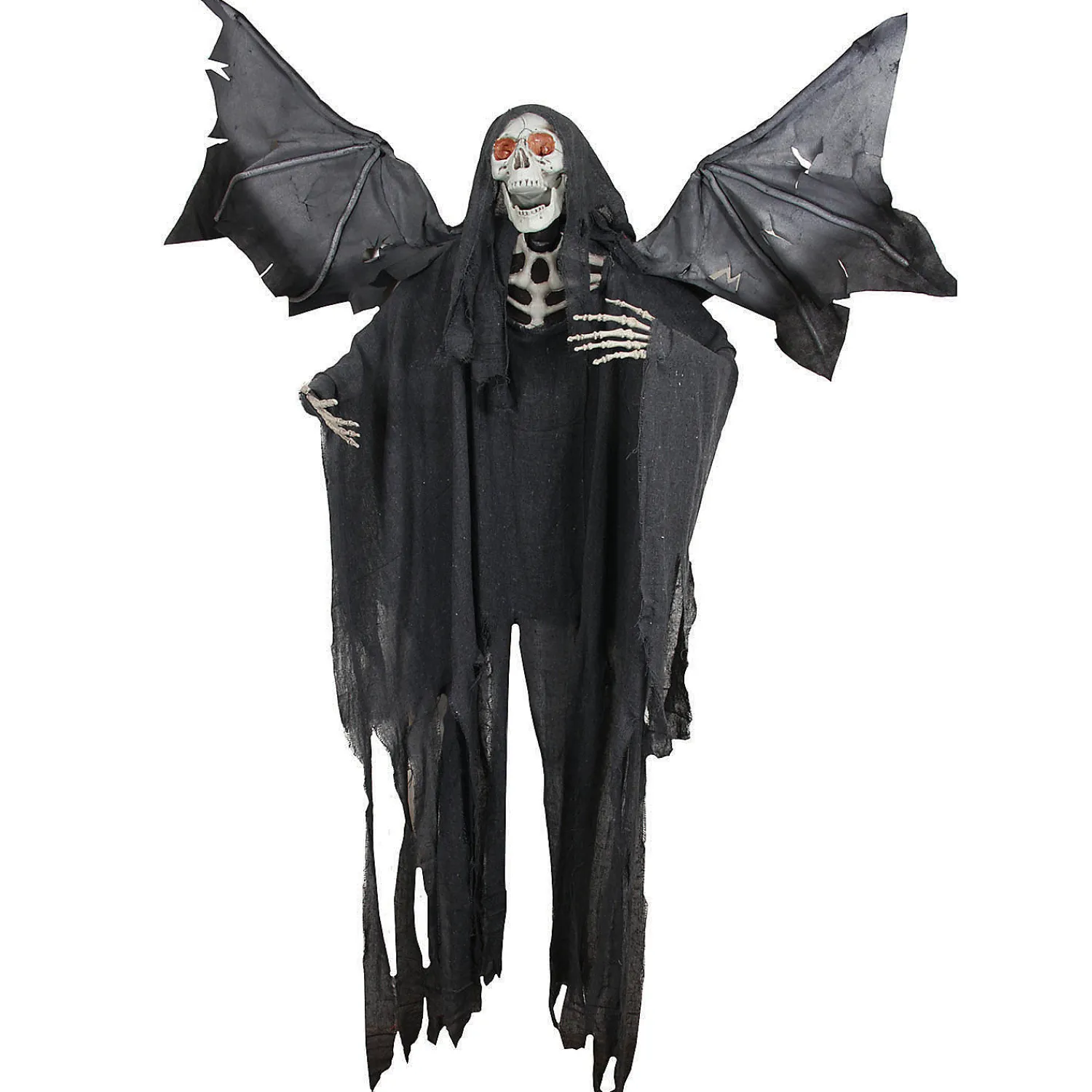 northlight__prelit_black__0.webp Northlight 66" Pre-Lit Black And Red Sonic Skeletal Reaper With Wings Halloween Decor<Oriental Trading Cheap