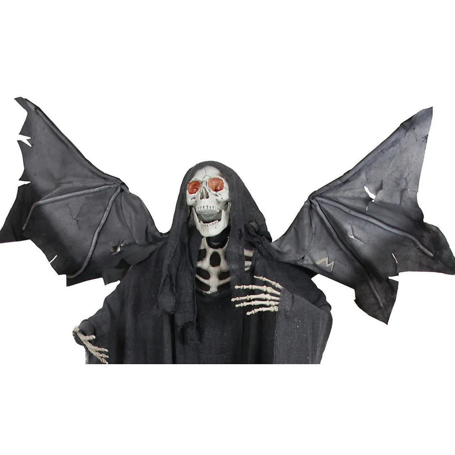 northlight__prelit_black__1.webp Northlight 66" Pre-Lit Black And Red Sonic Skeletal Reaper With Wings Halloween Decor<Oriental Trading Cheap