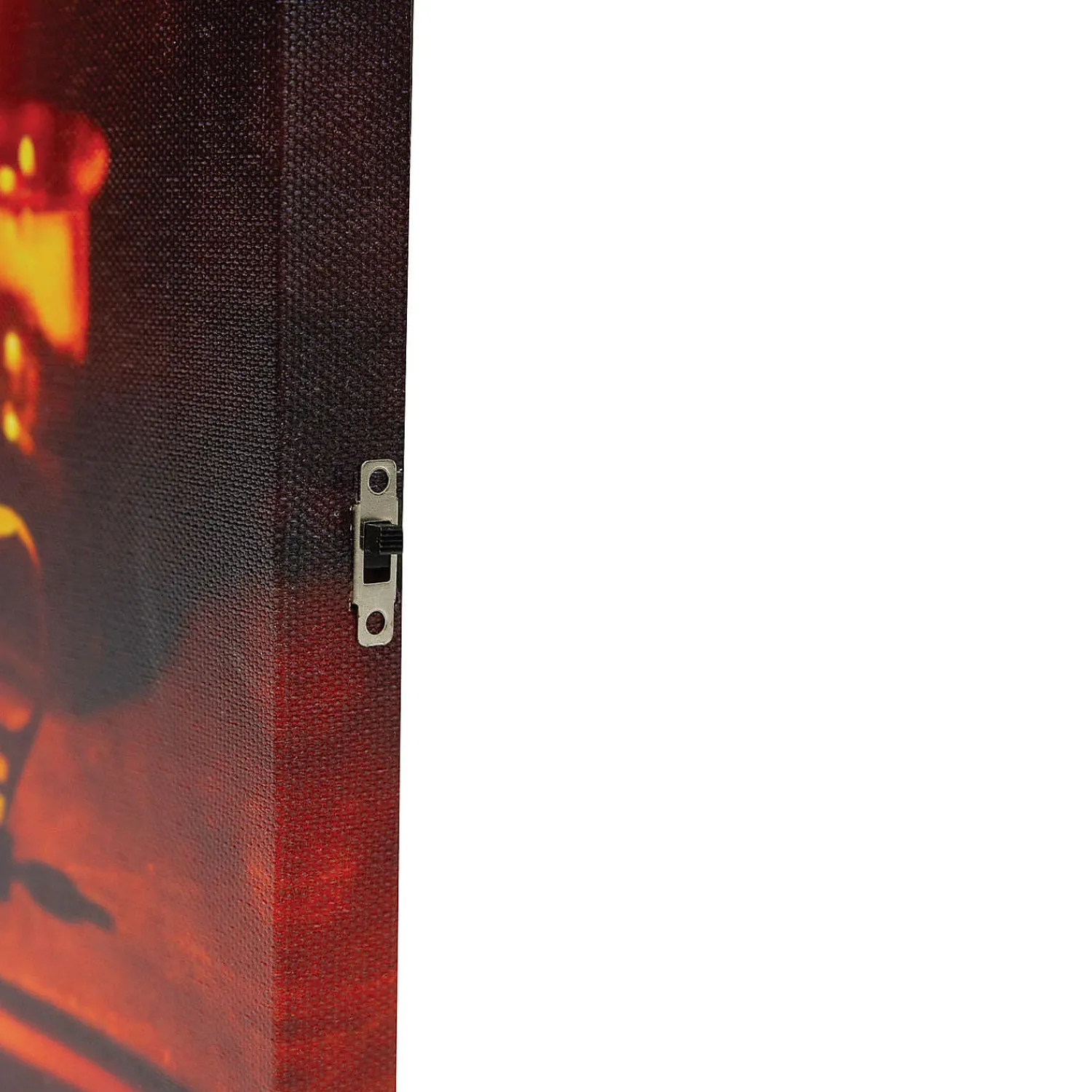 northlight_black_and_oran_2.webp Northlight Black And Orange Led Lighted Skull Halloween Wall Art 12" X 15.75"<Oriental Trading Online