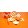 Orange Plaid Tableware Kit For 24 Guests<Oriental Trading Store