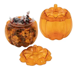 Orange Pumpkin Plastic Favor Containers - 12 Pc.<Oriental Trading Sale