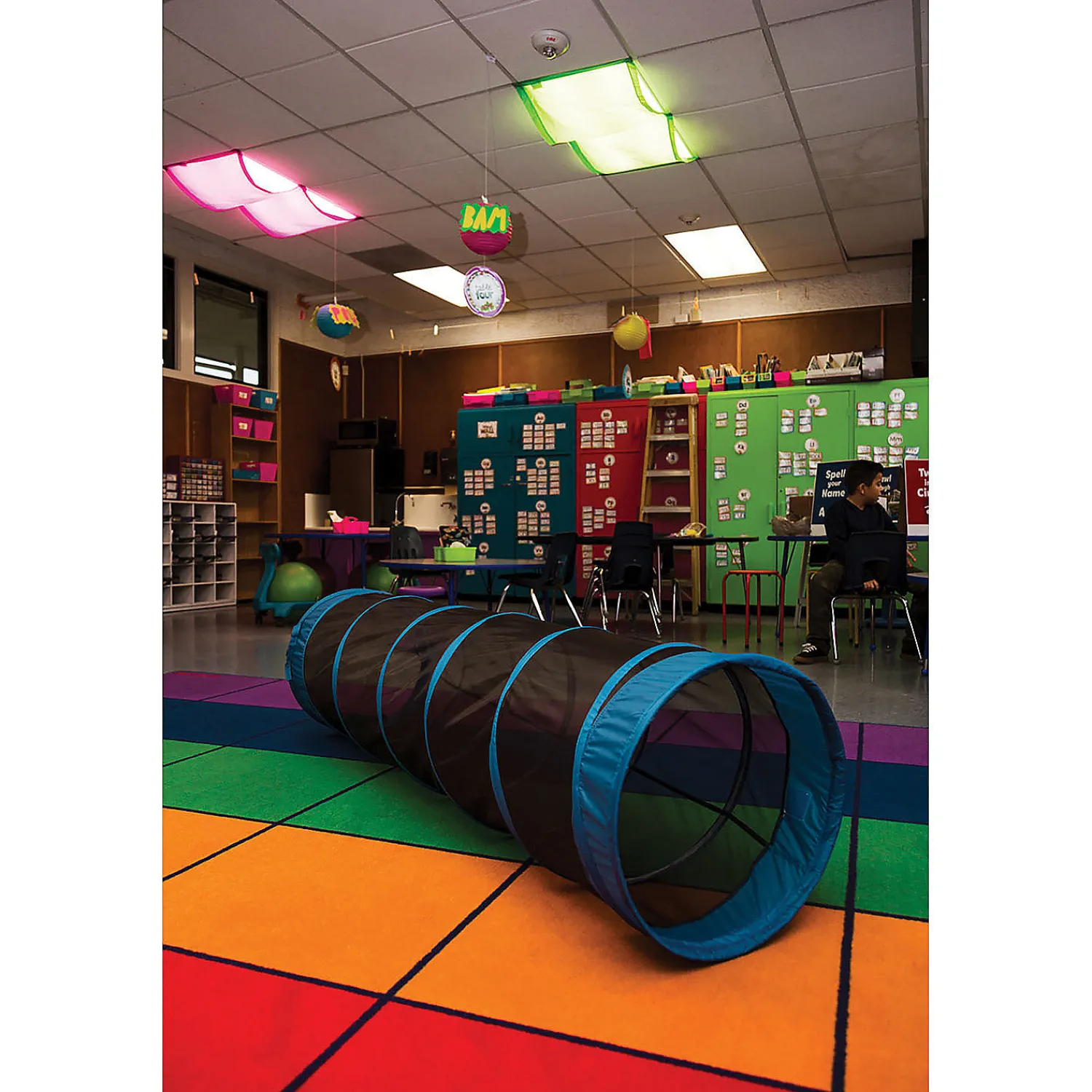 pacific_play_tents_the_fu_4.webp Oriental Trading Pretend Play*Pacific Play Tents The Fun Tube 6Ft Tunnel - Blue/Black