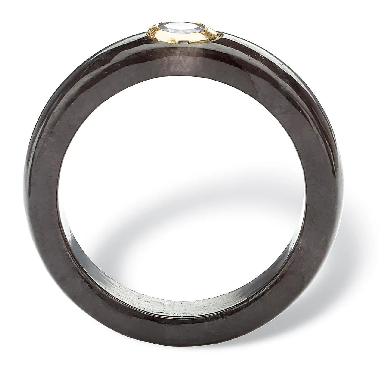 palmbeach_jewelry_k_yello_1-3.webp Oriental Trading Rings*Palmbeach Jewelry 10K Yellow Gold Round Genuine Topaz Black Genuine Jade Bezel Set Ring Sizes 5-10