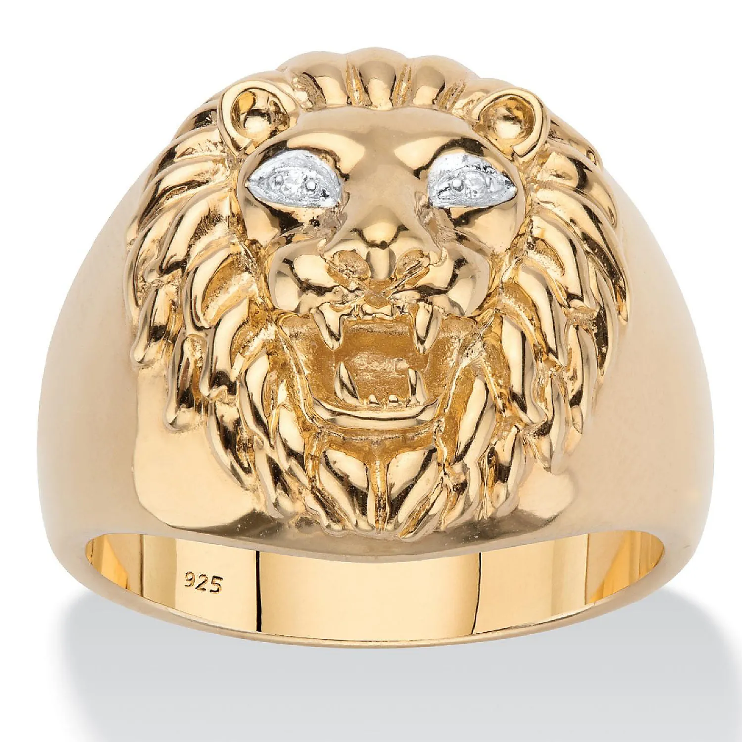 palmbeach_jewelry_mens_ye_0-4.webp Oriental Trading Rings*Palmbeach Jewelry Men's Yellow Gold-Plated Sterling Silver Genuine Diamond Accent Lion's Head Ring Sizes 8-16