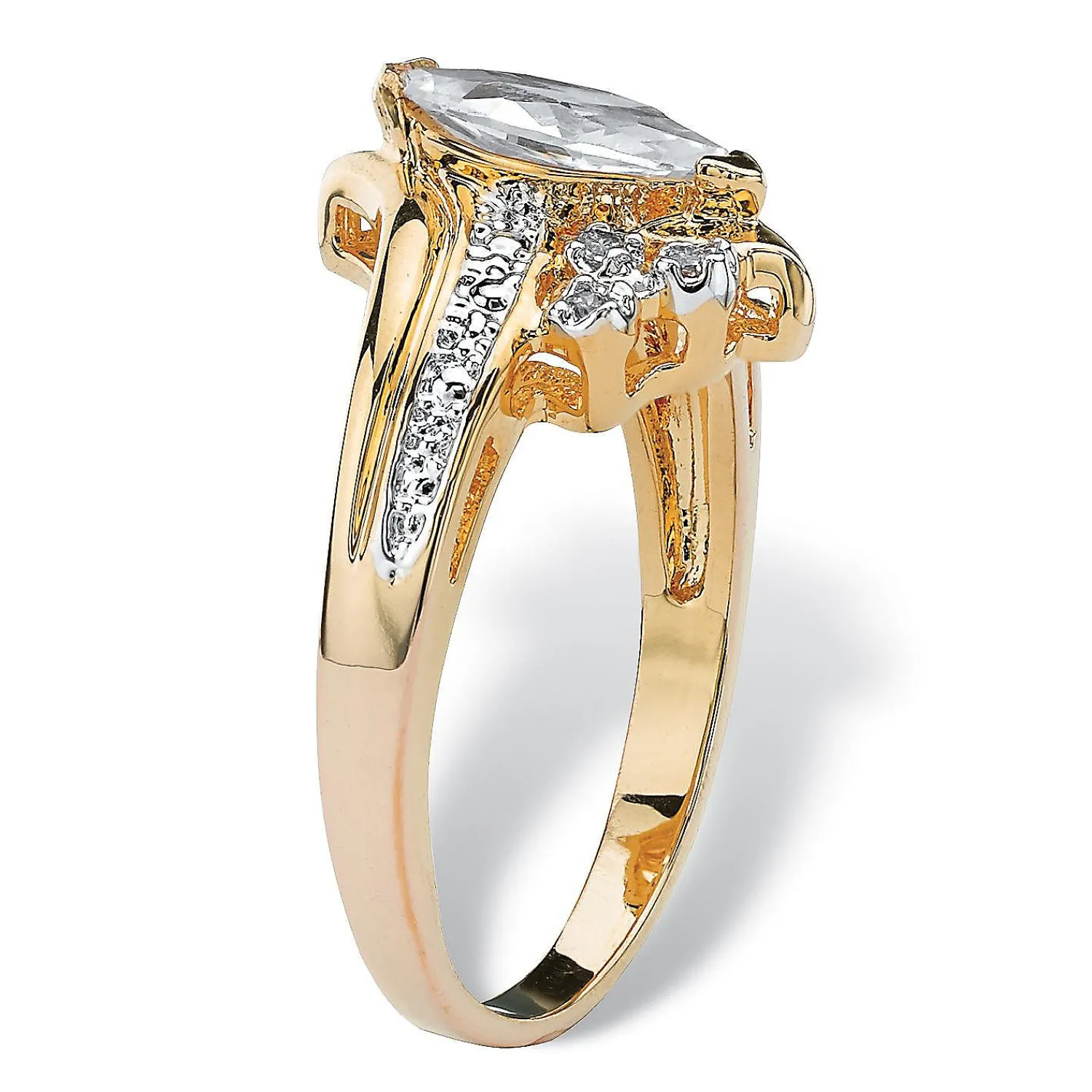 palmbeach_jewelry_yellow__1-13.webp Oriental Trading Rings*Palmbeach Jewelry Yellow Gold-Plated Marquise Cut Cubic Zirconia Bypass Engagement Ring Sizes 5-12