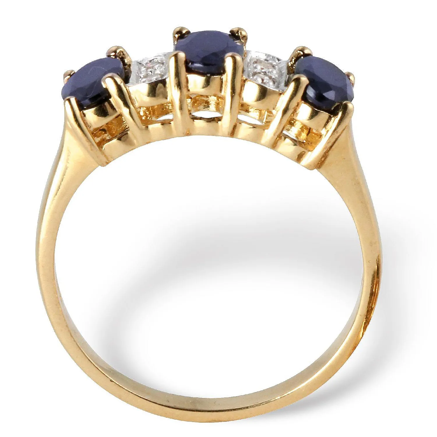 palmbeach_jewelry_yellow__1.webp Oriental Trading Rings*Palmbeach Jewelry Yellow Gold-Plated Sterling Silver Oval Cut Genuine Blue Sapphire And Diamond Accent Ring Sizes 5-10