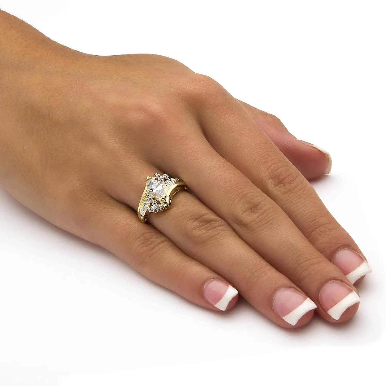 palmbeach_jewelry_yellow__2-10.webp Oriental Trading Rings*Palmbeach Jewelry Yellow Gold-Plated Marquise Cut Cubic Zirconia Bypass Engagement Ring Sizes 5-12
