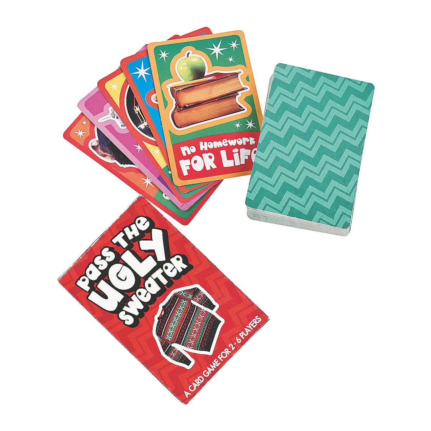 pass_the_ugly_sweater_car_0.webp Oriental Trading Playing Cards*Pass The Ugly Sweater Card Games - 12 Pc.