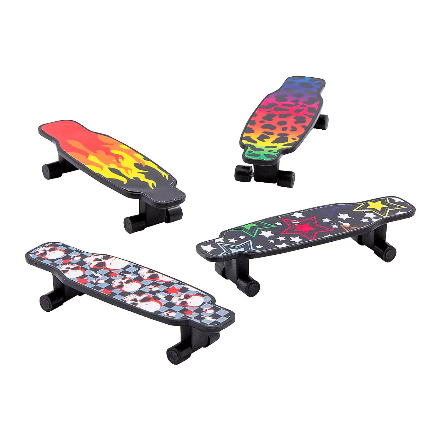 patterned_finger_deck_min_0.webp Oriental Trading Toy Cars*Patterned Finger Deck Mini Longboards - 36 Pc.