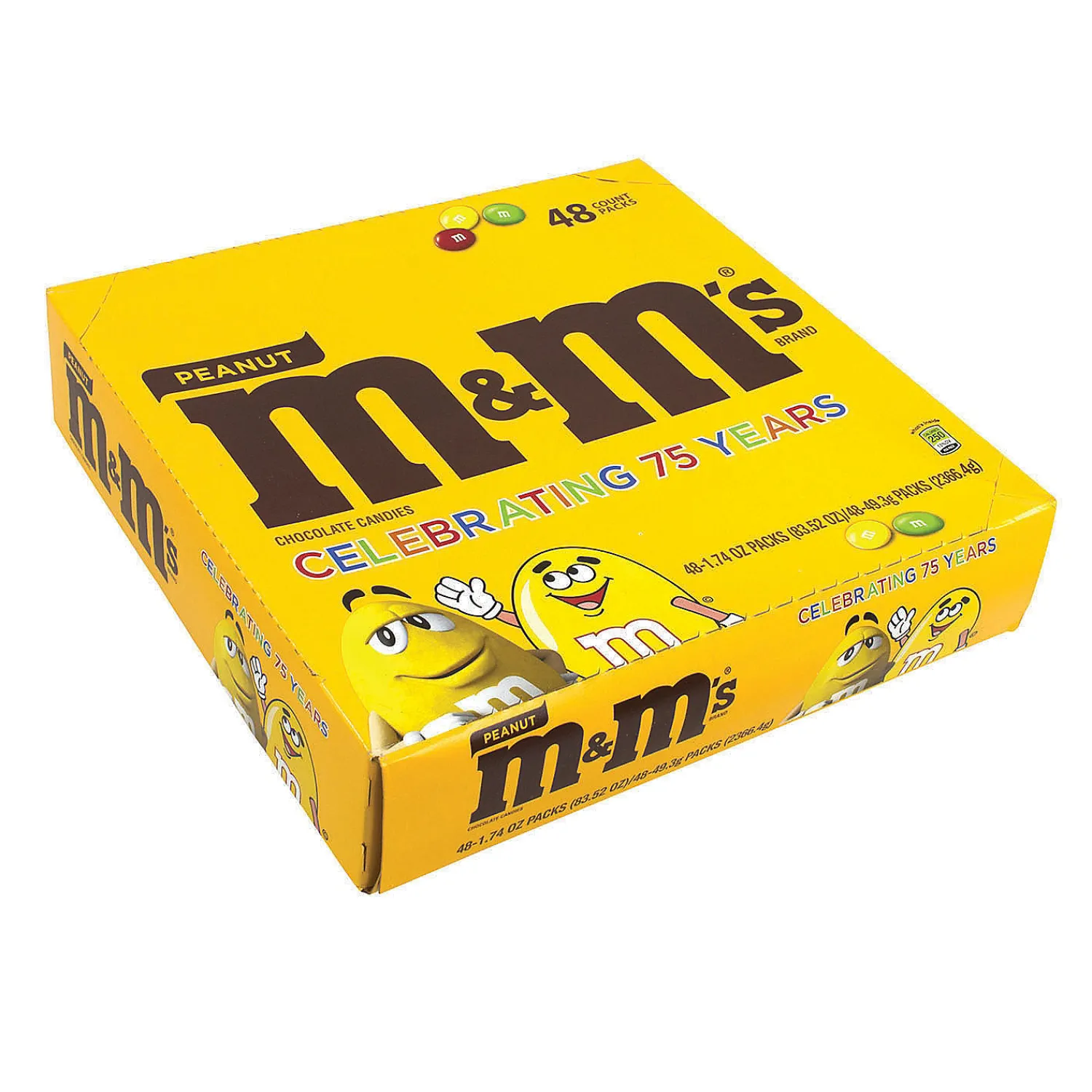 peanut_mms_full_size__oz__0.webp Peanut M&M's Full Size, 1.74 Oz Bag, 48 Count<Oriental Trading Cheap