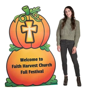Personalized Christian Pumpkin Cardboard Cutout Stand-Up<Oriental Trading Outlet